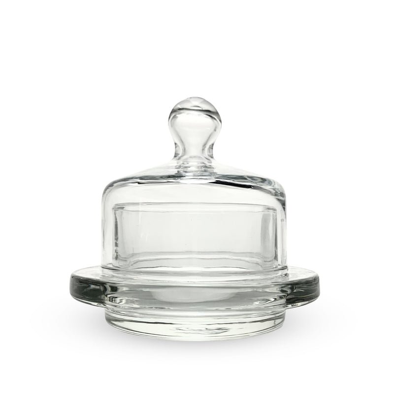 Individual Domed Glass Butter Dishes (6)