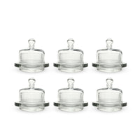 Individual Domed Glass Butter Dishes (6)