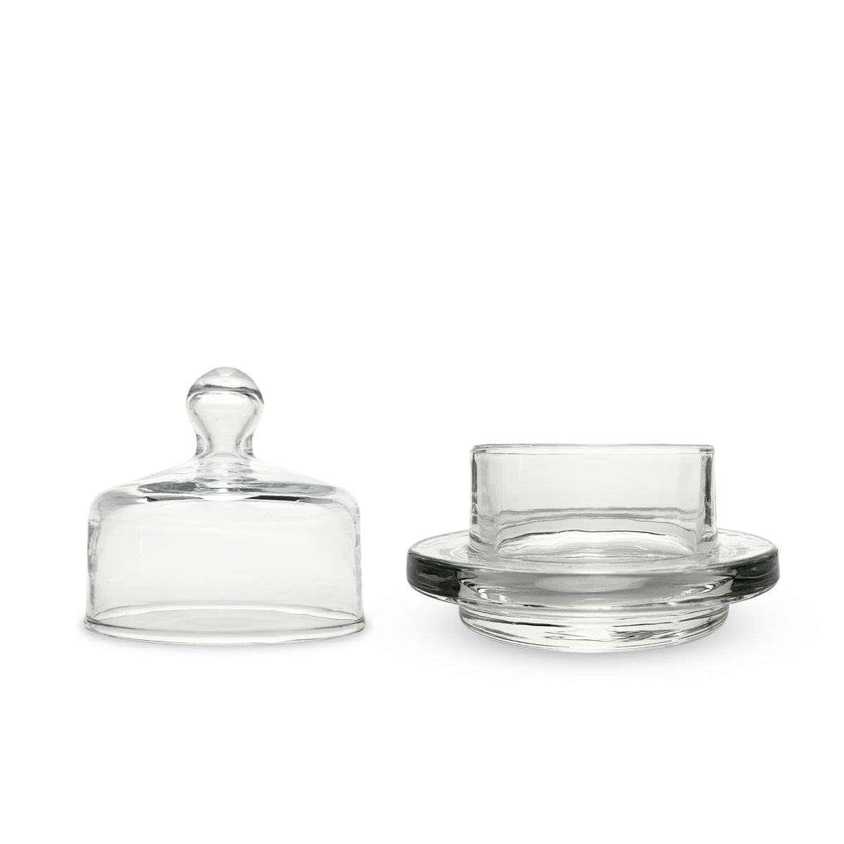 Individual Domed Glass Butter Dishes (6)