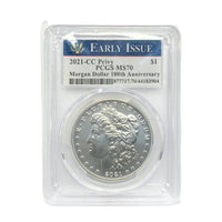 2021-CC Privy PCGS MS70 Morgan Dollar 100th Anniv Early Issue