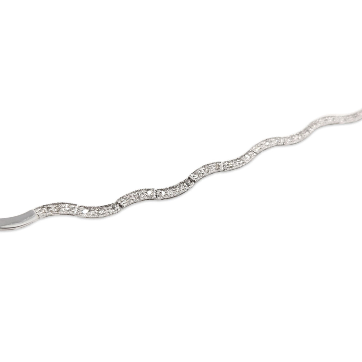 14K White Gold 57 Diamond 15.75" Link Necklace