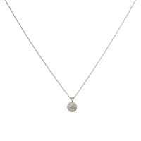 14K White Gold Diamond Ball 16" Necklace