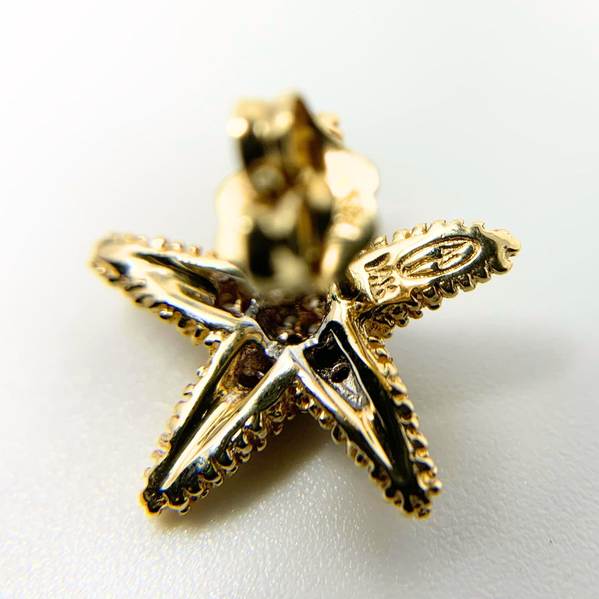 Denny Wong 14K Gold Starfish Diamond Earrings