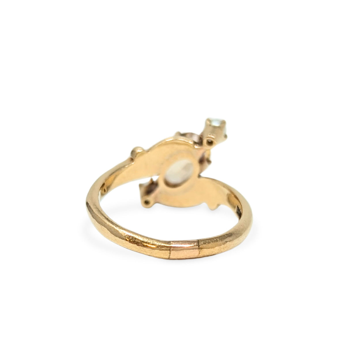 14K Gold Citrine & Pearl Ring - Size 4.25