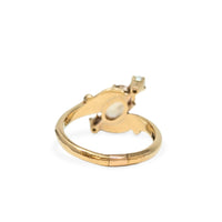 14K Gold Citrine & Pearl Ring - Size 4.25