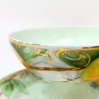 Limoges France Set of 6 Lemon Sorbet Bowls/Saucers (12pcs)