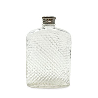 Ribbed Glass Universal Hip Flask Pat. 1927