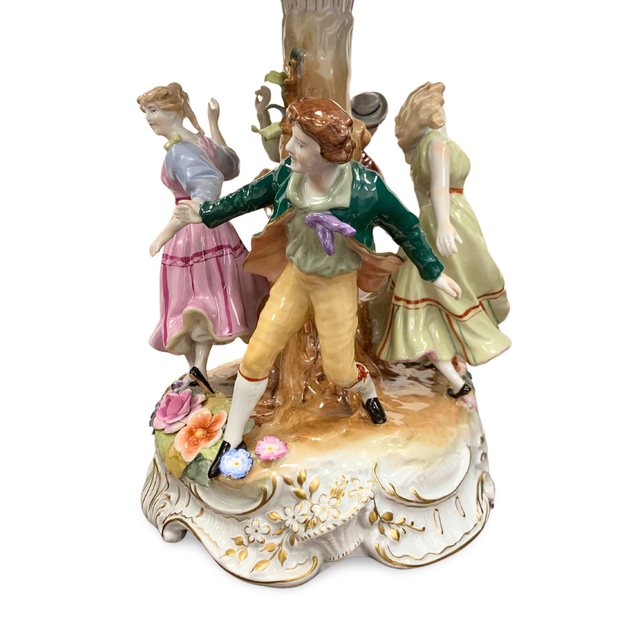 Von Schierholz Germany Porcelain Figural Lamps W/ Lithophane