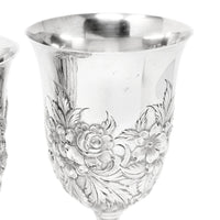S. Kirk & Son "Repousse" Sterling Silver Water Goblets (4)