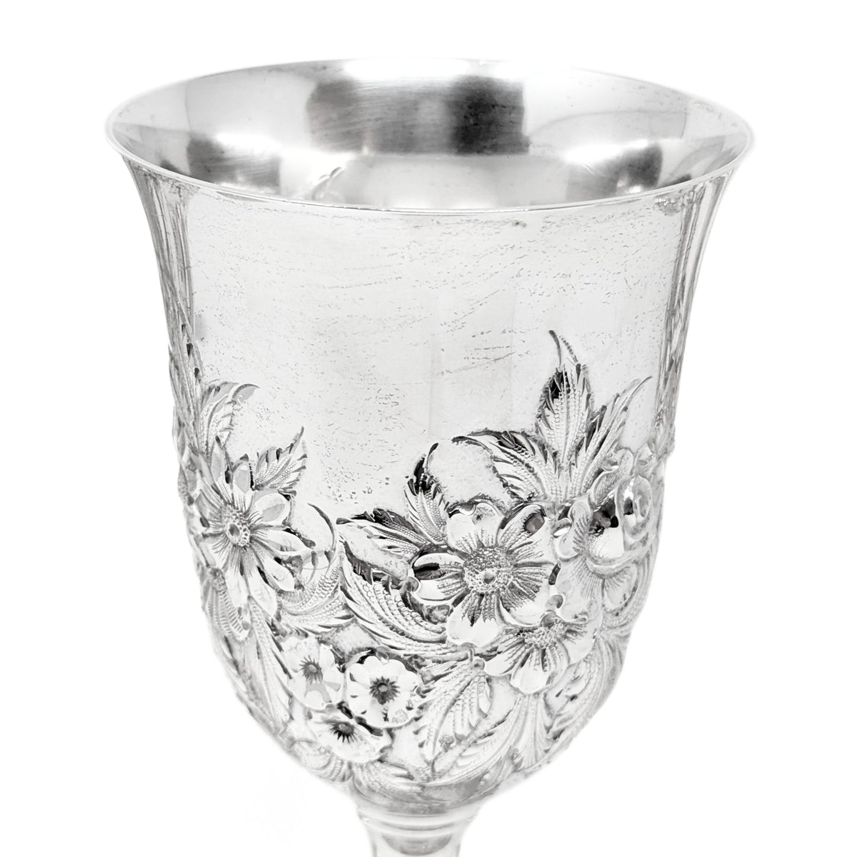 S. Kirk & Son "Repousse" Sterling Silver Water Goblets (4)