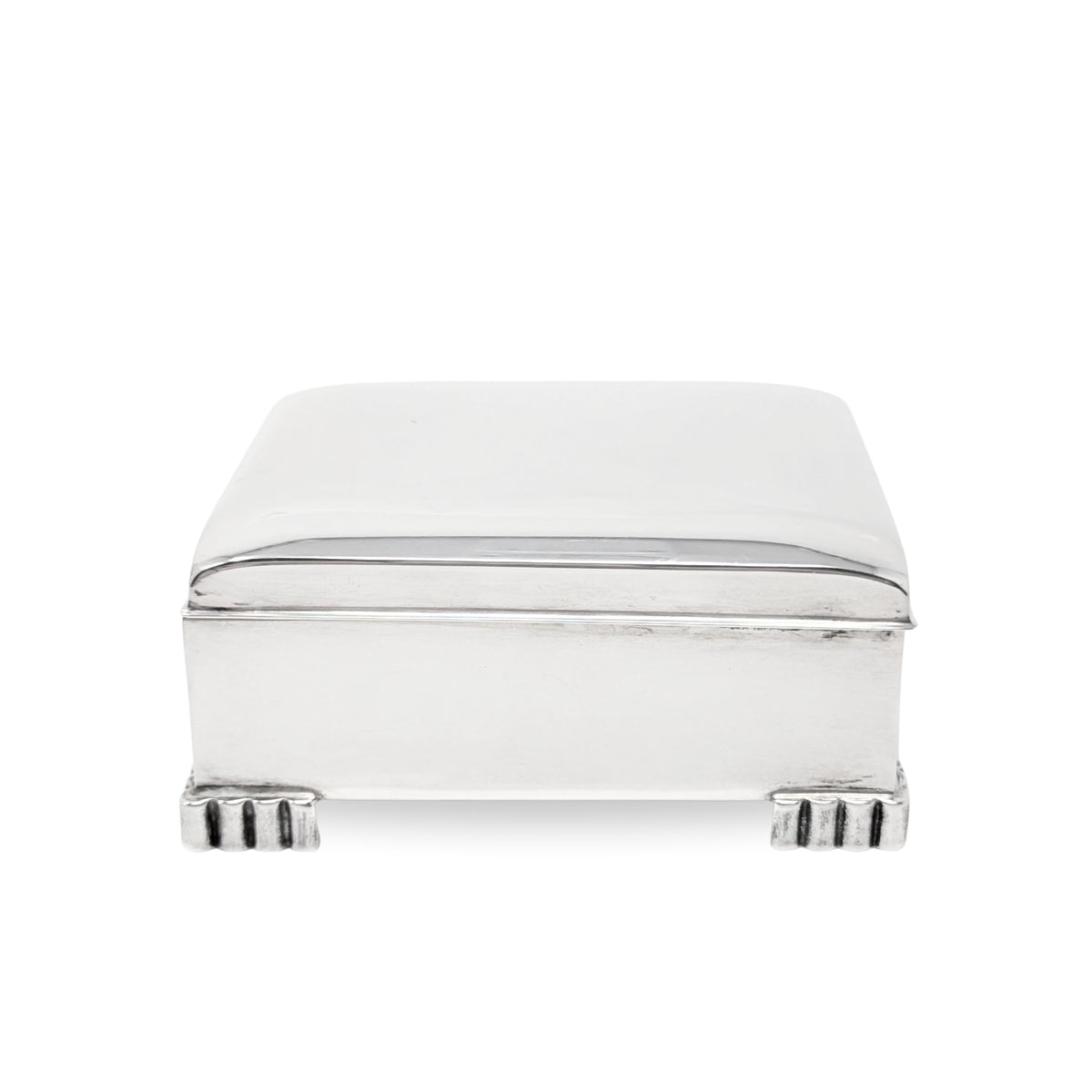Poole Sterling Silver Art Deco Cigarette Box