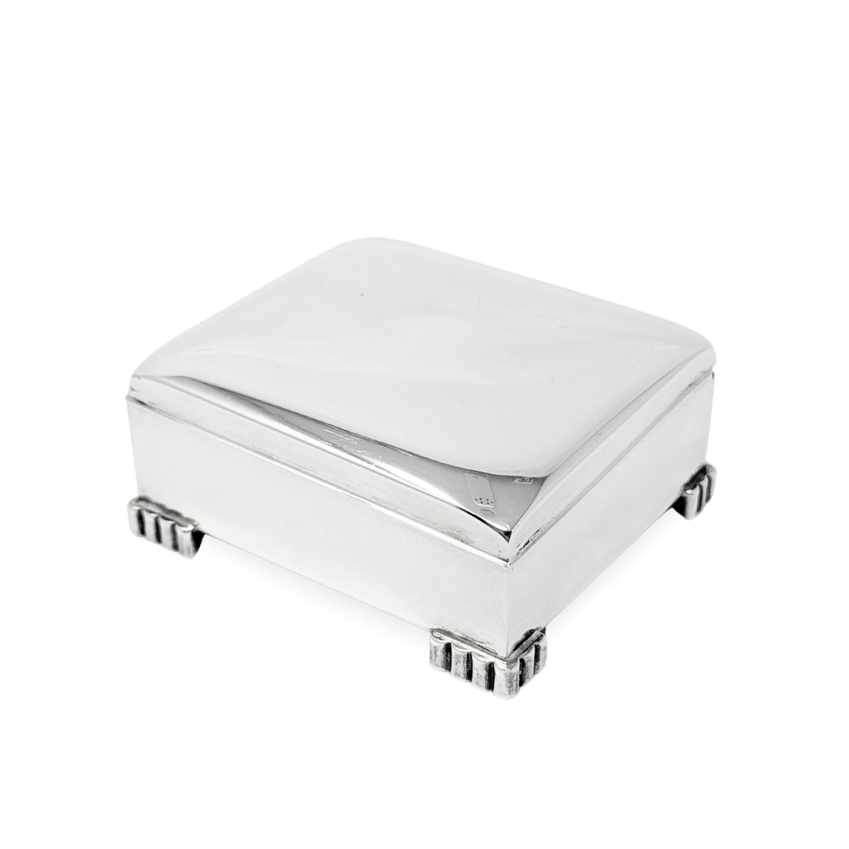 Poole Sterling Silver Art Deco Cigarette Box