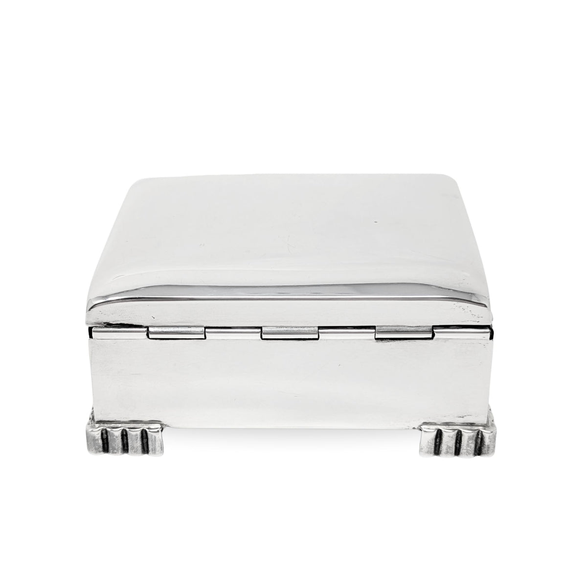 Poole Sterling Silver Art Deco Cigarette Box