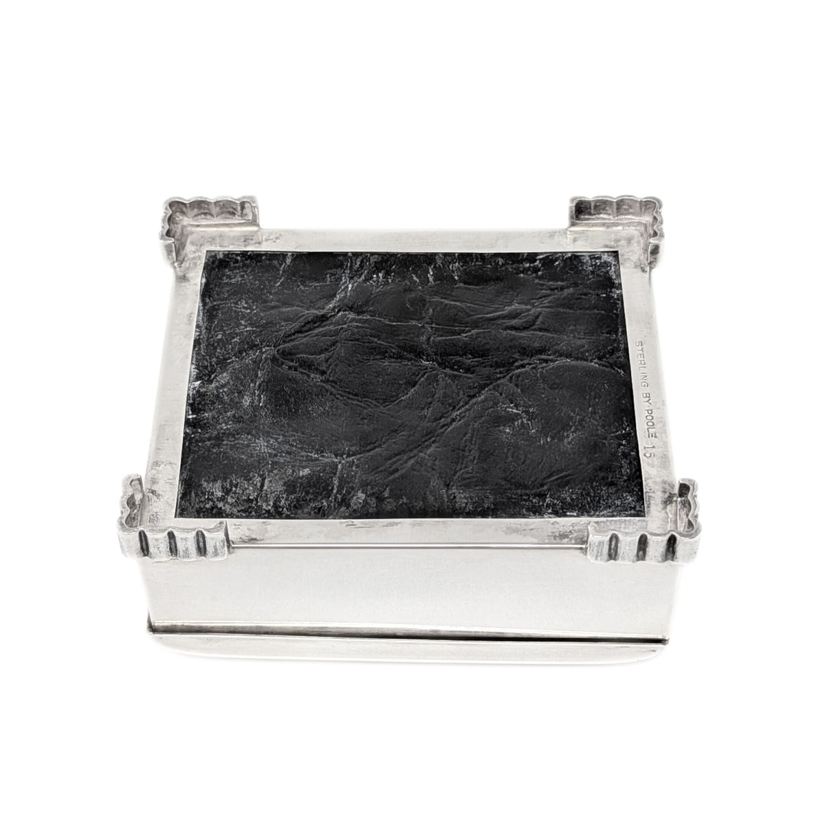 Poole Sterling Silver Art Deco Cigarette Box