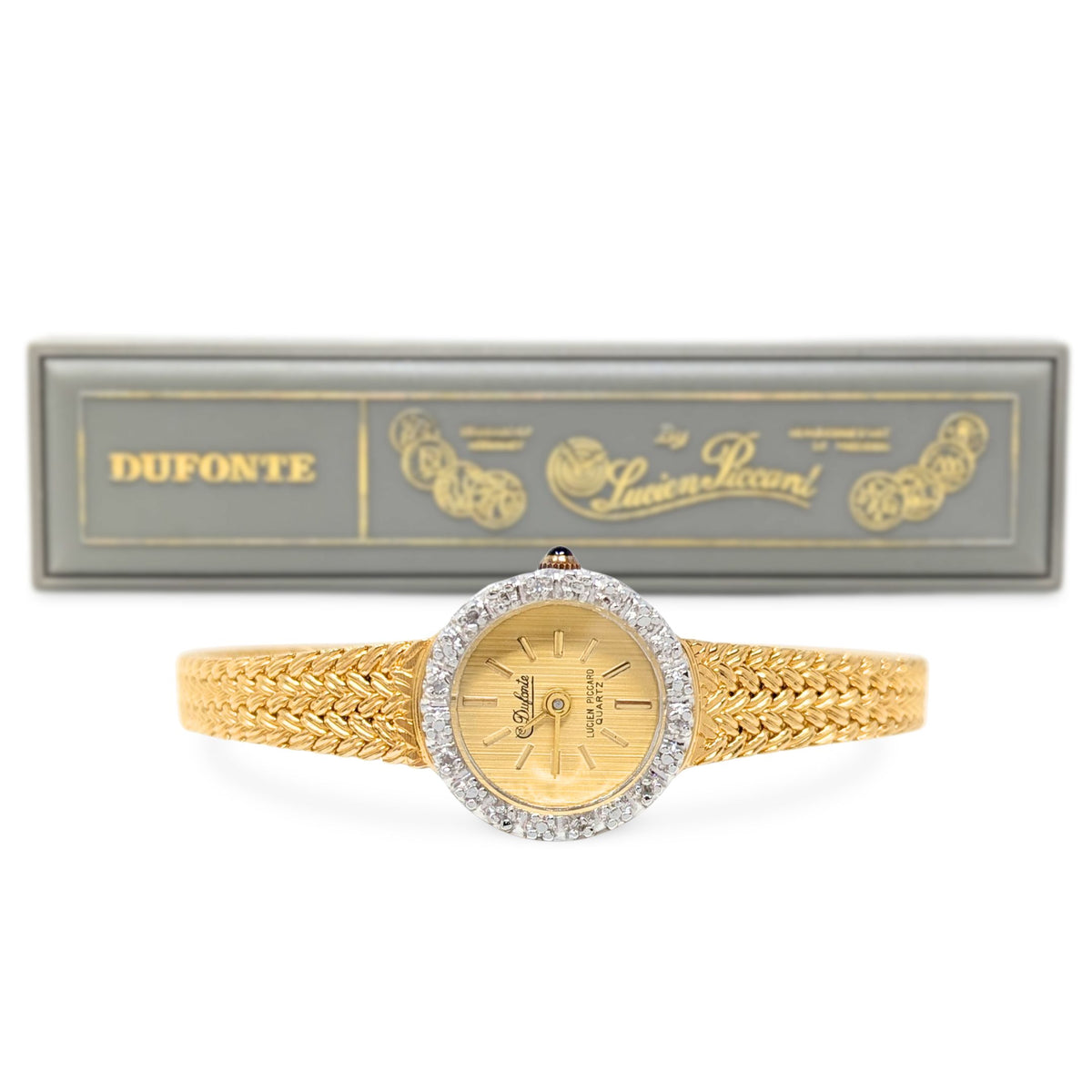 Lucien Piccard Dufonte Ladies' Diamond Bezel Quartz Watch W/ Box