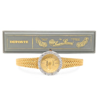 Lucien Piccard Dufonte Ladies' Diamond Bezel Quartz Watch W/ Box
