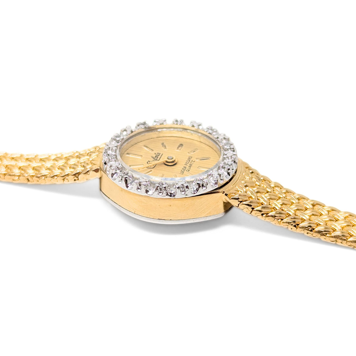 Lucien Piccard Dufonte Ladies' Diamond Bezel Quartz Watch W/ Box