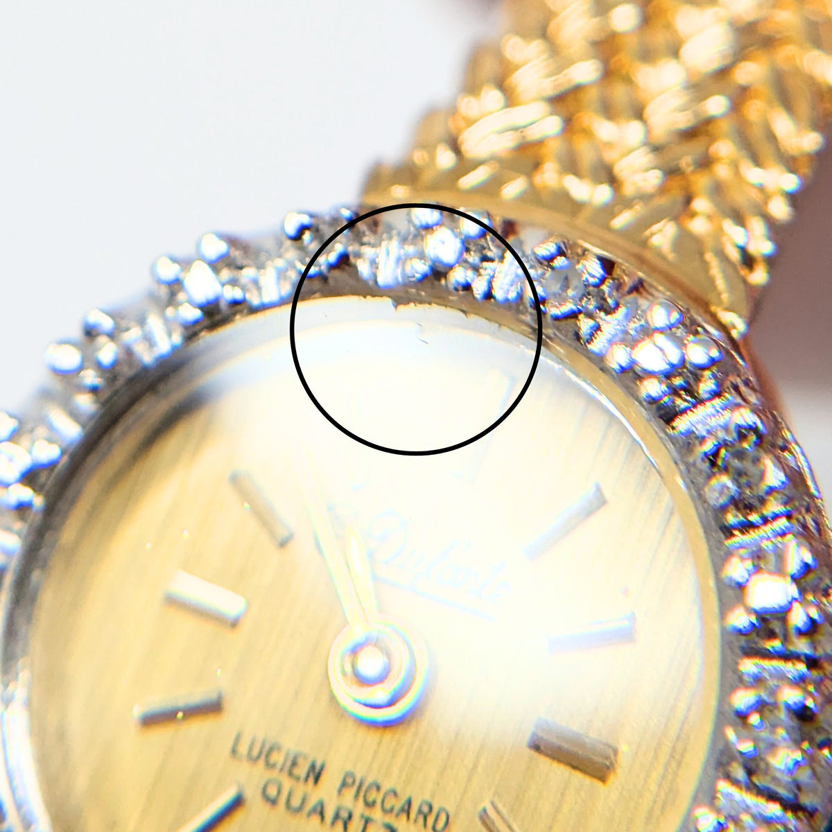 Lucien Piccard Dufonte Ladies' Diamond Bezel Quartz Watch W/ Box
