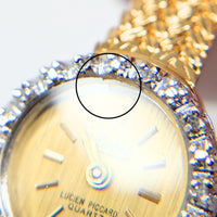 Lucien Piccard Dufonte Ladies' Diamond Bezel Quartz Watch W/ Box