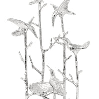 Birds in Trees Cast Aluminum Sculpture/Jewelry Organizer