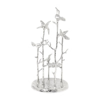Birds in Trees Cast Aluminum Sculpture/Jewelry Organizer