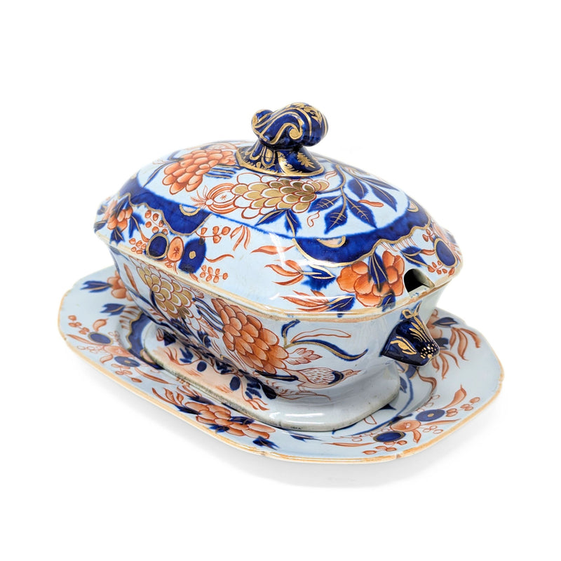 Mason's Ironstone Imari Tureen & Underplate ca. 1820
