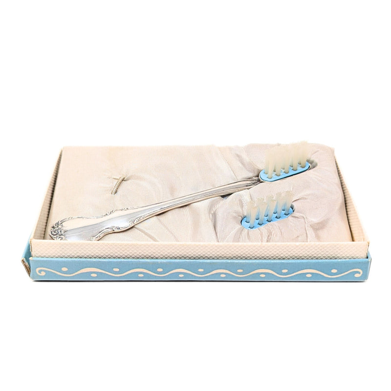 Towle "French Provincial" Sterling Silver Baby Toothbrush w/ Box
