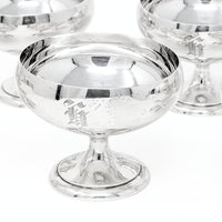 Wallace Sterling Silver "G" Monogram Champagne/Sherbets (6)