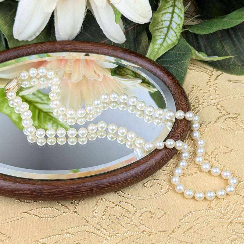 Mikimoto Blue Lagoon 14K Gold 18” 6mm Pearl Necklace
