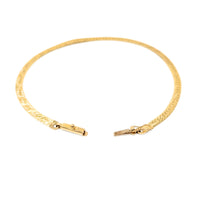 Italian 14K Gold 3.6mm Herringbone 7 3/4” Bracelet