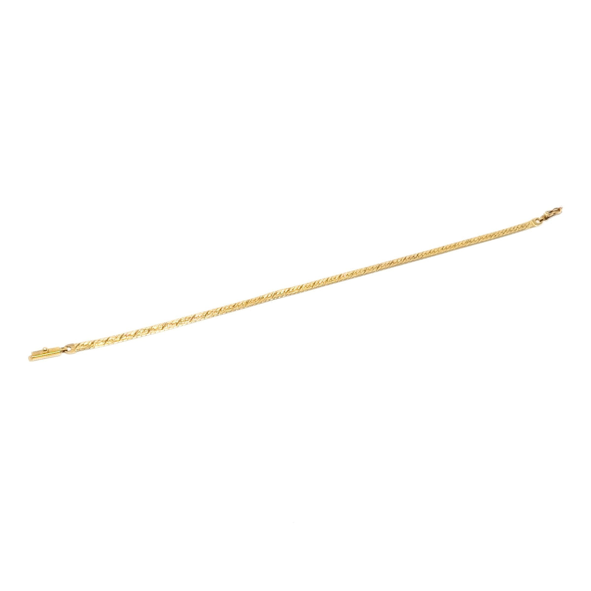 Italian 14K Gold 3.6mm Herringbone 7 3/4” Bracelet