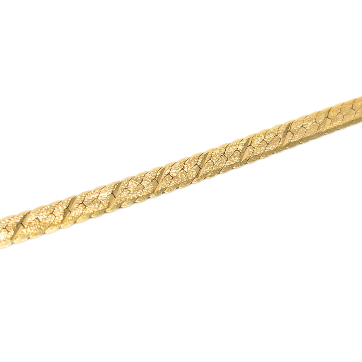 Italian 14K Gold 3.6mm Herringbone 7 3/4” Bracelet