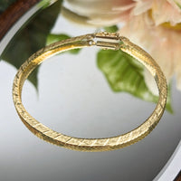 Italian 14K Gold 3.6mm Herringbone 7 3/4” Bracelet