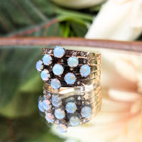 13K Gold & Opal Antique Harem Ring - Size 7.25