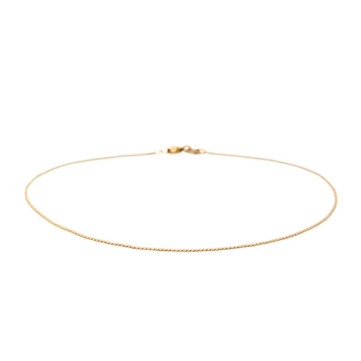 Italian 14K Gold .9mm Serpentine 9” Anklet
