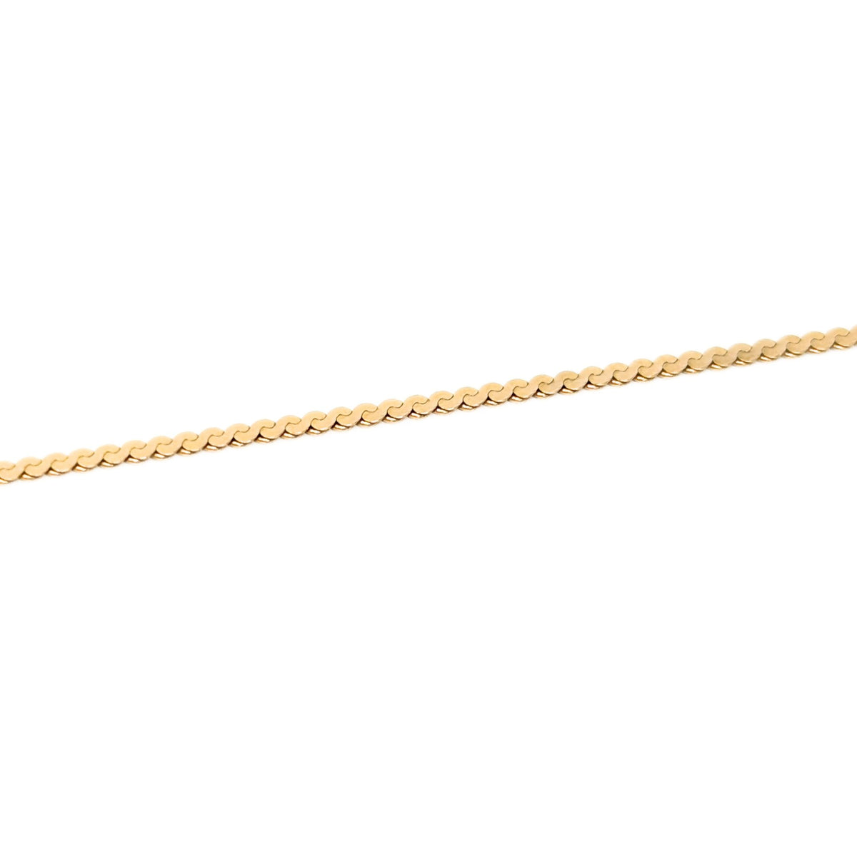 Italian 14K Gold .9mm Serpentine 9” Anklet