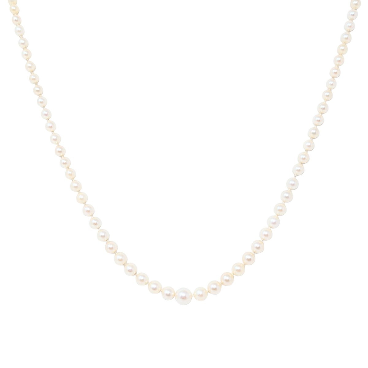 14K Gold Vintage 18” Graduated Pearl Necklace