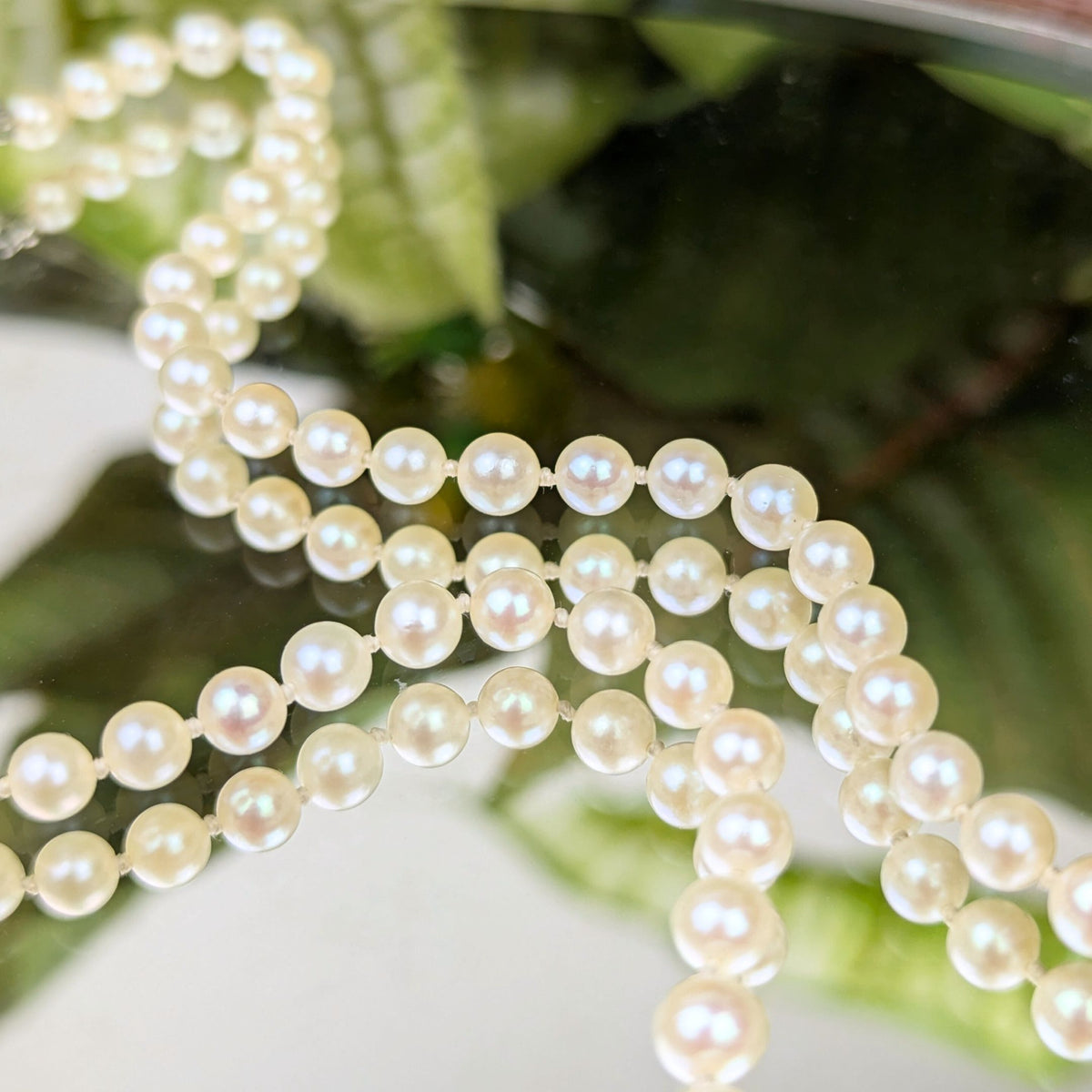 14K Gold Vintage 18” Graduated Pearl Necklace