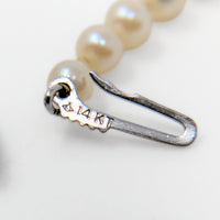 14K Gold Vintage 18” Graduated Pearl Necklace