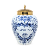 Colonial Williamsburg Restoration OUD Delft CAROLINA 12" Tobacco Jar