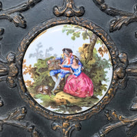 Vintage French Porcelain Gilt Wall Plaques (Pair)