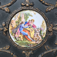 Vintage French Porcelain Gilt Wall Plaques (Pair)