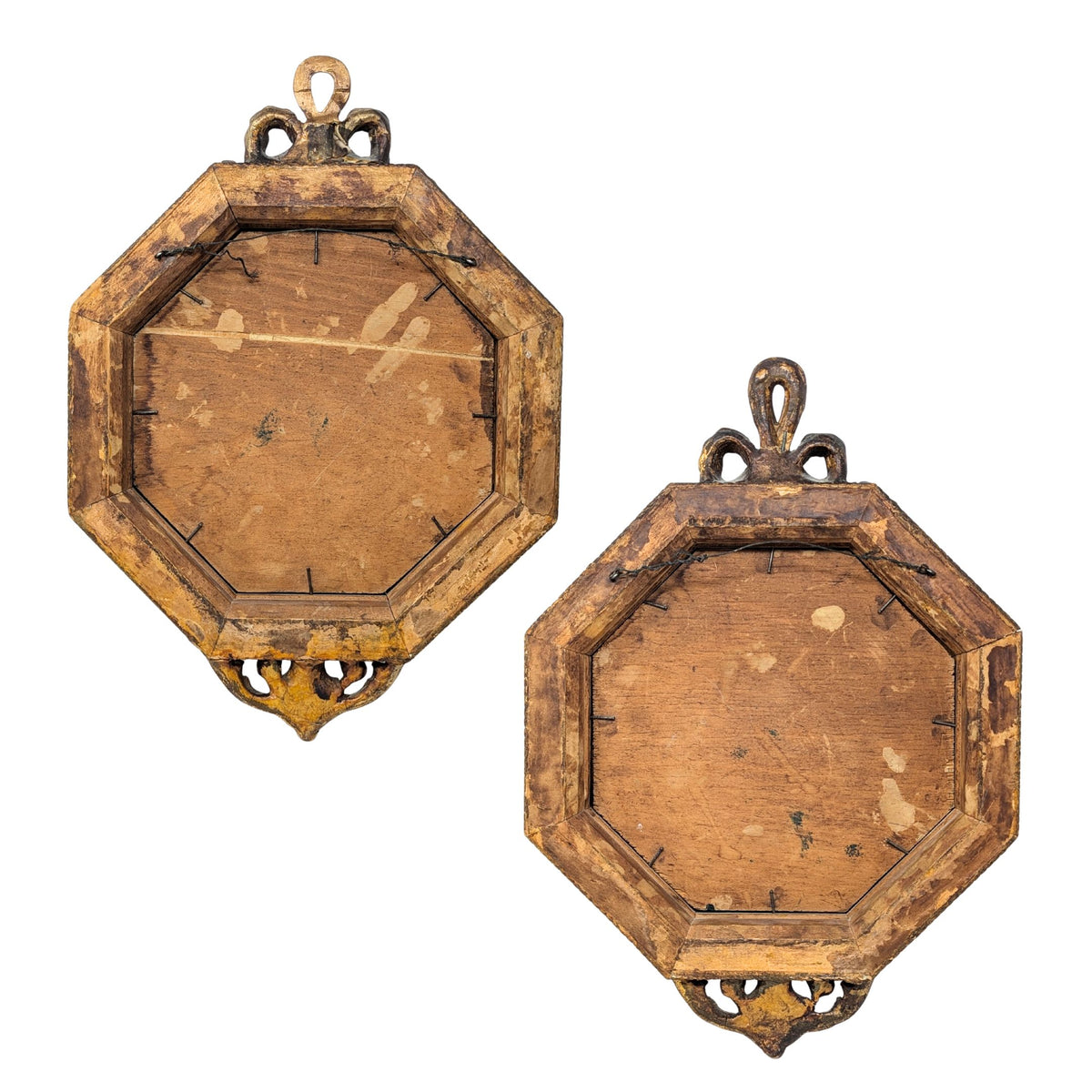 Vintage French Porcelain Gilt Wall Plaques (Pair)