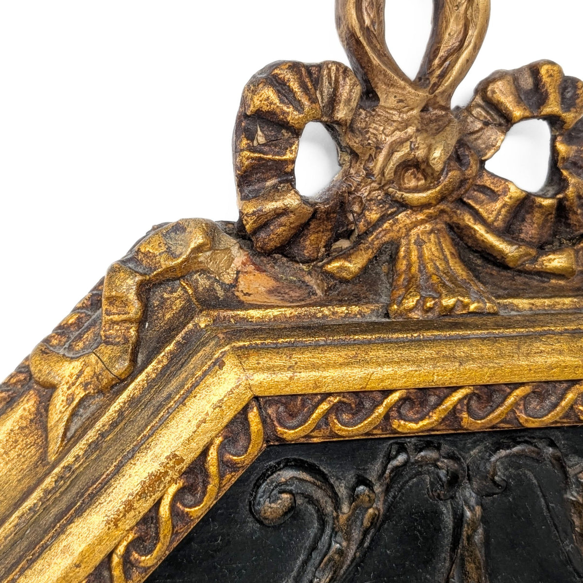 Vintage French Porcelain Gilt Wall Plaques (Pair)