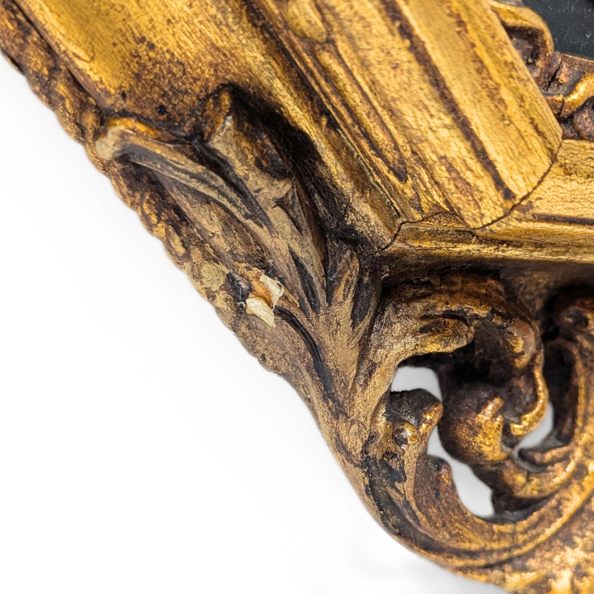 Vintage French Porcelain Gilt Wall Plaques (Pair)
