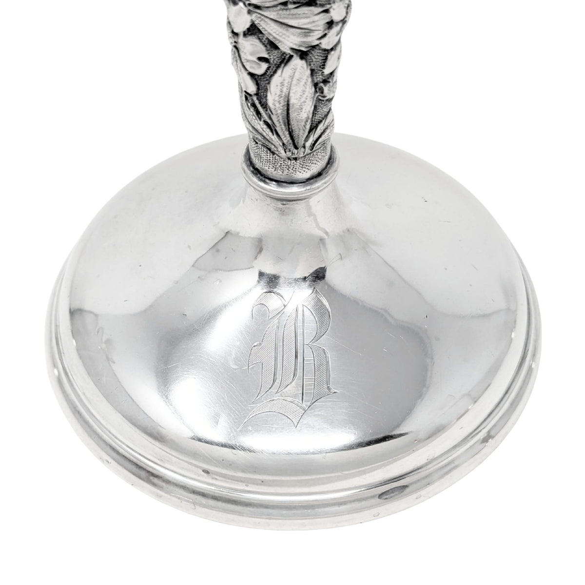 Stieff "Rose" Sterling Silver Monogrammed Weighted Candlesticks (Set of 4)