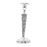 Stieff "Rose" Sterling Silver Monogrammed Weighted Candlesticks (Set of 4)