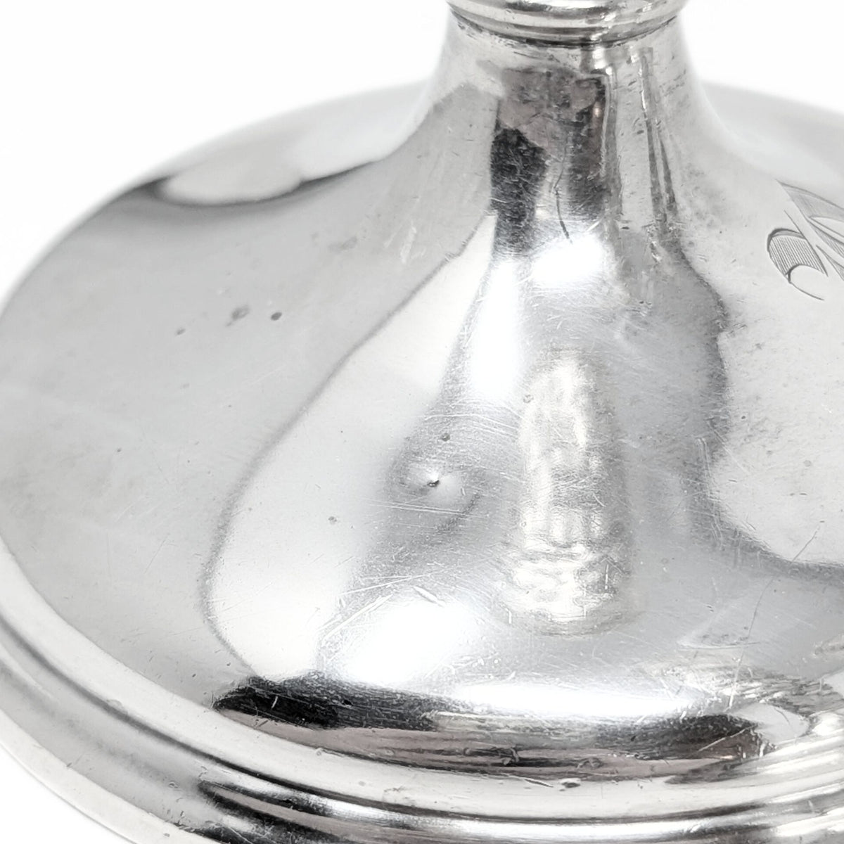 Stieff "Rose" Sterling Silver Monogrammed Weighted Candlesticks (Set of 4)