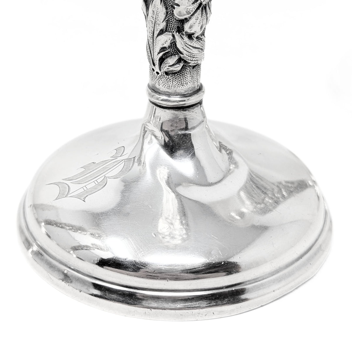 Stieff "Rose" Sterling Silver Monogrammed Weighted Candlesticks (Set of 4)