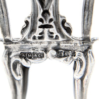 A. Marston & Co Miniature Sterling French Cherub Table and Chair